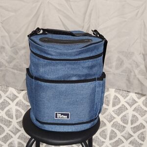 Be Craftee Blue X-Large Knitting Crochet Yarn Supplies Portable Storage Tote